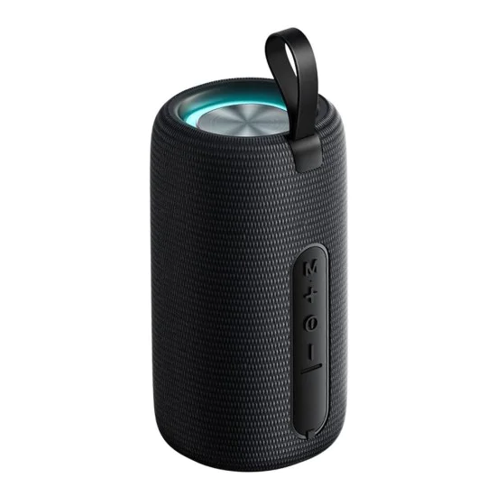 Преносим безжичен високоговорител – Mcdodo (BS-1410) – цветни светлини, Bluetooth 5.3, 1200mAh, IPX4 – Черен