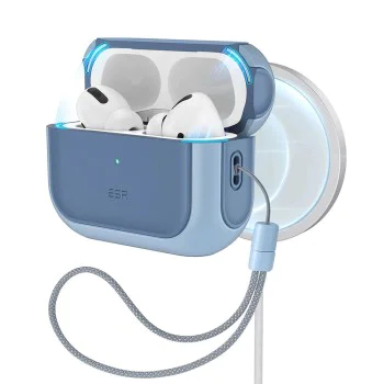 Калъф за Apple AirPods Pro 3 – с MagSafe – ESR Orbit Hybrid HaloLock – Пастелно син