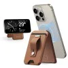 Портфейл ESR Geo Magnetic Wallet Stand - MagSafe, Vegan Leather, with 3x Card Slots, RFID Blocking Tech - Кафяв