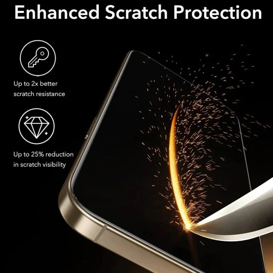 Протектор за iPhone 17 Pro - ESR - Corning Gorilla Glass UltraFit™ (3 броя) - Черен