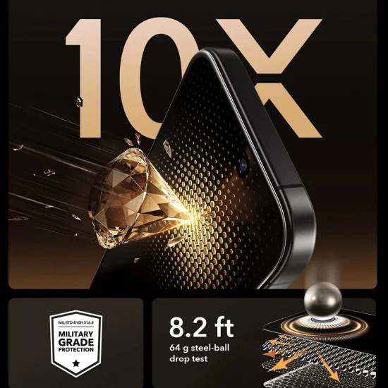 Протектор за iPhone 17 Pro Max - ESR Corning Gorilla Glass UltraFit Privacy™ (3 броя) - Черно