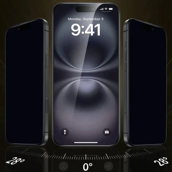 Протектор за iPhone 17 Pro - ESR Corning Gorilla Glass UltraFit Privacy™ (3 броя) - Черно