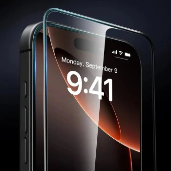 Протектор за iPhone 17 / iPhone 16 Pro - ESR - Протектор за екран Armorite UltraFit (3 броя) - Черен
