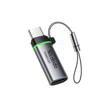 Адаптер Auto Power Off (OT-6010) - Mcdodo - Lightning към Type-C, 60W, 480Mbps - Черно