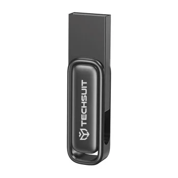 Techsuit - Memory Stick THSM33 (THSM333128) - USB 3.0 флаш памет, 128GB, цинкова сплав, четене 80M/s, запис 18M/s - потъмняла