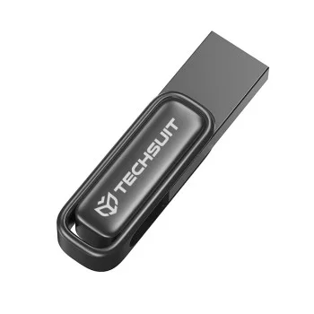 Techsuit - Memory Stick THSM33 (THSM333128) - USB 3.0 флаш памет, 128GB, цинкова сплав, четене 80M/s, запис 18M/s - потъмняла