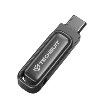 Techsuit - Memory Stick THSM34 (THSM349256) - Флаш памет с два интерфейса USB 3.2, Type-C, 256GB, 25M/s, 100M/s - Потъмняла
