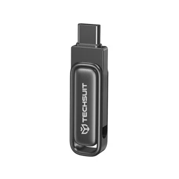 Techsuit - Memory Stick THSM34 (THSM34764) - Флаш памет с два интерфейса USB 3.2, Type-C, 64GB, 25M/s, 100M/s - Потъмняла