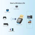 Techsuit - Bluetooth адаптер BlueJet (A20) - за компютър, Bluetooth 5.4, Plug&Play, EDR&BLE - черен