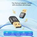 Techsuit - Bluetooth адаптер BlueJet (A20) - за компютър, Bluetooth 5.4, Plug&Play, EDR&BLE - черен