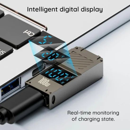 Калъф за лаптоп, DC към тип - адаптер LaptopPlugX (A22) - C, 100W, LED дисплей