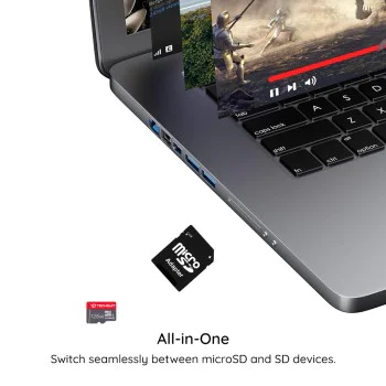 Techsuit - Карта памет THCM26 (THCM269128) - с адаптер, MicroSDHC, Клас 10, 128GB - Червена