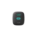 Havit - Зарядно за стена (UC10) - 2x Type-C, USB, PD65W, Бързо зареждане - Черно
