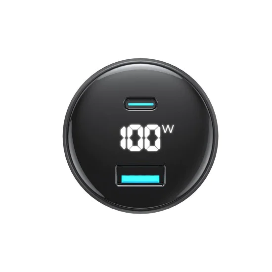 Havit - Зарядно за кола (CC100W) - USB, Type-C, PD100W, PC, с цифров дисплей - Черно