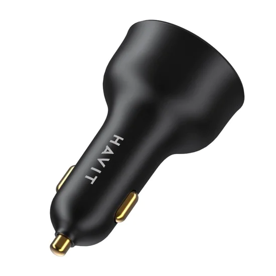 Havit - Зарядно за кола (CC100W) - USB, Type-C, PD100W, PC, с цифров дисплей - Черно