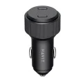 Havit - Зарядно за кола (CC2014) - 2x Type-C, PD30W, 3A, PC, Алуминиева сплав - Черно
