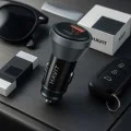 Havit - Зарядно за кола (CC2017) - Type-C, USB, 45W, 3A, Видим вътрешен структурен дизайн - Черно/Синьо