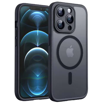 Калъф за iPhone 12 Pro Max - PureFrost MagSafe - Черен