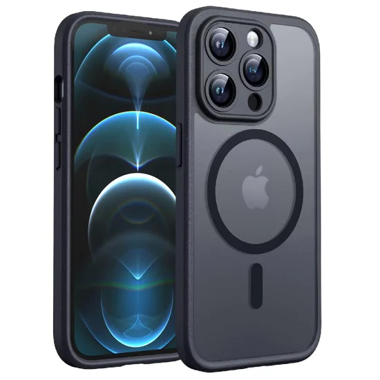 Калъф за iPhone 12 Pro Max - PureFrost MagSafe - Черен