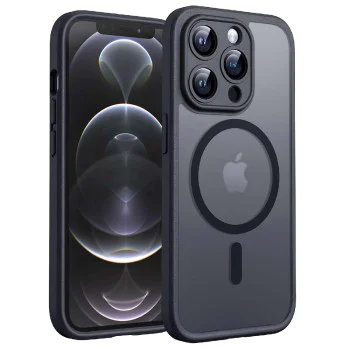 Калъф за iPhone 12 Pro - PureFrost MagSafe - Черен