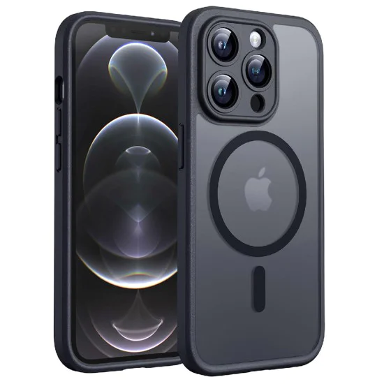 Калъф за iPhone 12 Pro - PureFrost MagSafe - Черен