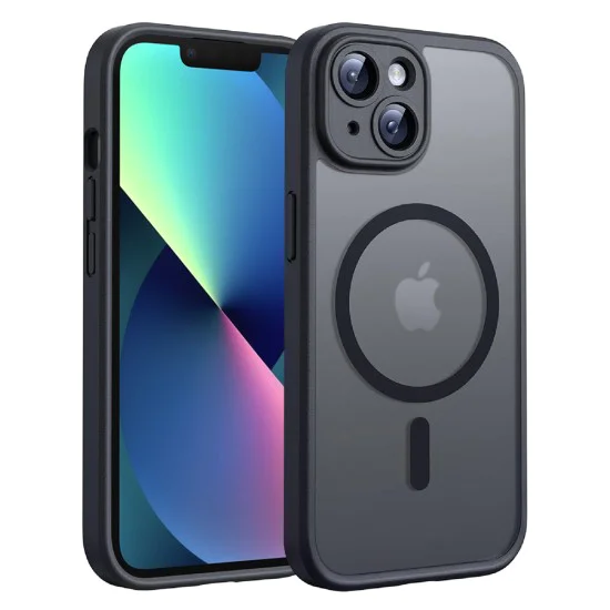 Калъф за iPhone 13 - PureFrost MagSafe - Черен