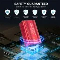Techsuit - Автомобилен инвертор FlexiCarVolt (IA1) - Type-C, USB-A, Джобен контакт, PD65W, 300W - Червен