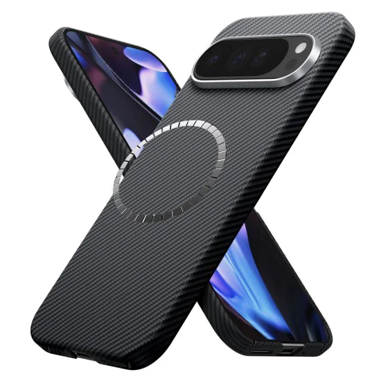 Калъф за Google Pixel 9 Pro XL - Aramid Fiber MagSafe - Черен