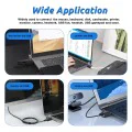 Techsuit - Мини докинг станция EchoLink 3 в 1 (H11) - USB към 2x USB 2.0, 1x USB 3.0, 5Gbps - Черна