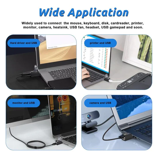 Techsuit - Мини докинг станция EchoLink 3 в 1 (H11) - USB към 2x USB 2.0, 1x USB 3.0, 5Gbps - Черна