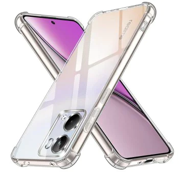 Технически костюм - Удароустойчив прозрачен силикон - Realme P3 5G - Прозрачен