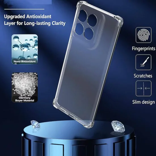 Технически костюм - Удароустойчив прозрачен силикон - Realme P3 5G - Прозрачен