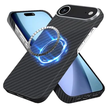 Калъф за iPhone 17 Air - Techsuit - Aramid Fiber MagSafe - Черен