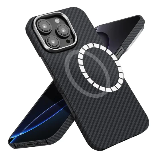 Калъф за iPhone 16 Pro - Aramid Fiber MagSafe - Черен