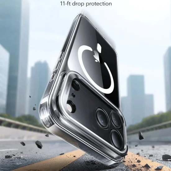 Калъф за iPhone 17 Pro - ESR - Classic Hybrid HaloLock Kickstand - Прозрачен