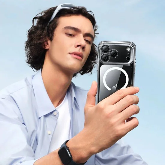 Калъф за iPhone 17 Pro - ESR - Classic Hybrid HaloLock Kickstand - Прозрачен
