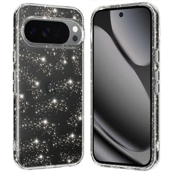 Калъф за Google Pixel 10 Pro XL - серия SparkleSkin - Прозрачен