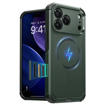 Калъф за iPhone 17 Pro Max - ESR - Cyber ​​Halolock - Зелен