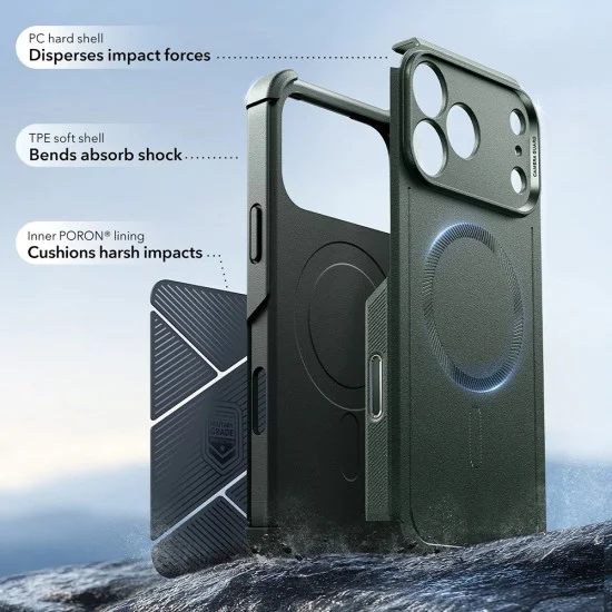 Калъф за iPhone 17 Pro - ESR - Cyber ​​Halolock - Зелен