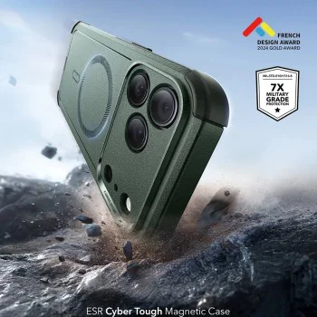 Калъф за iPhone 17 Pro - ESR - Cyber ​​Halolock - Зелен