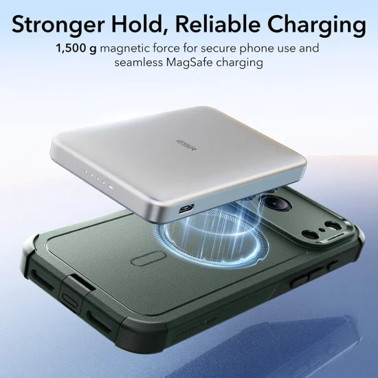 Калъф за iPhone 17 Pro - ESR - Cyber ​​Halolock - Зелен