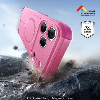 Калъф за iPhone 17 Pro - ESR - Cyber ​​Halolock - Розов