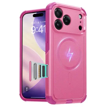 Калъф за iPhone 17 Pro - ESR - Cyber ​​Halolock - Розов