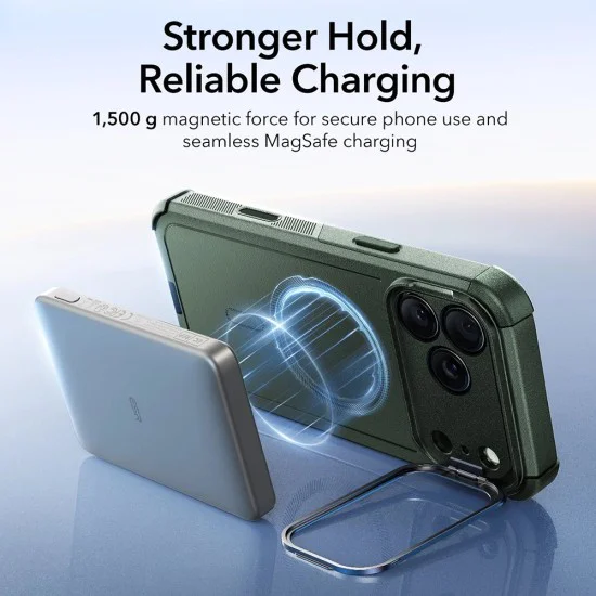 Калъф за iPhone 17 Pro Max - ESR - Cyber ​​Armor Kickstand - Зелен