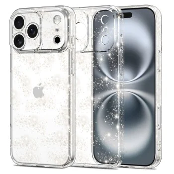 Калъф за iPhone 17 Pro Max - серия SparkleSkin - Прозрачен