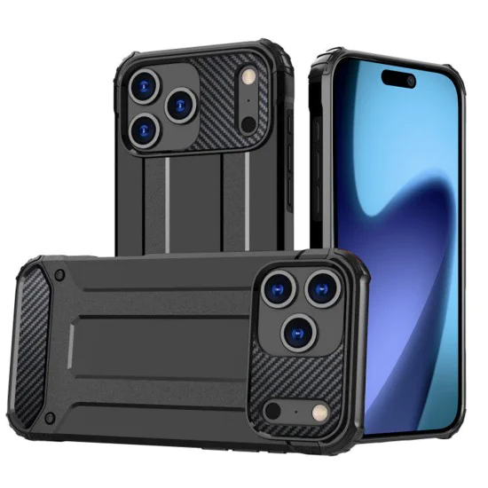 Калъф за iPhone 17 Pro - Hybrid Armor - Черен