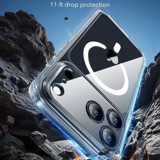 Калъф за iPhone 17 Pro Max - ESR - Classic Hybrid HaloLock - Прозрачен