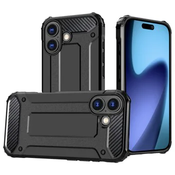 Калъф за iPhone 17 - Hybrid Armor - Черен