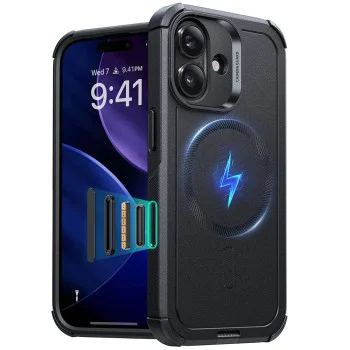 Калъф за iPhone 17 - ESR - Cyber ​​Halolock - Черен
