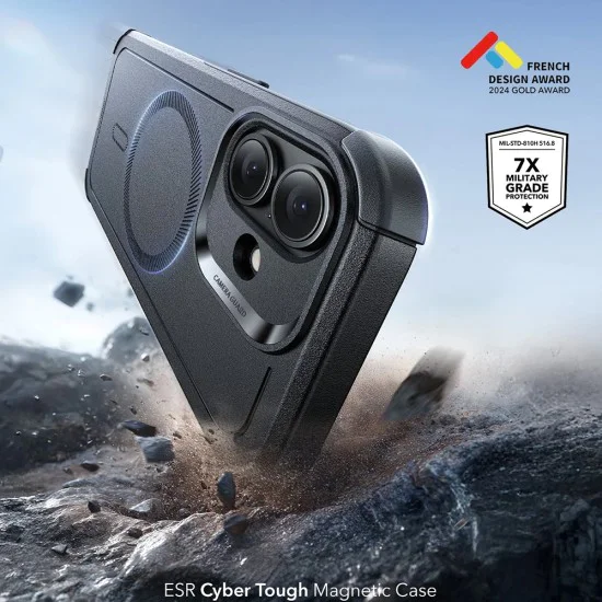 Калъф за iPhone 17 - ESR - Cyber ​​Halolock - Черен
